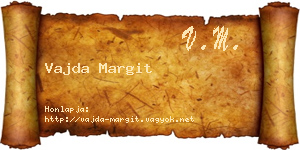 Vajda Margit névjegykártya